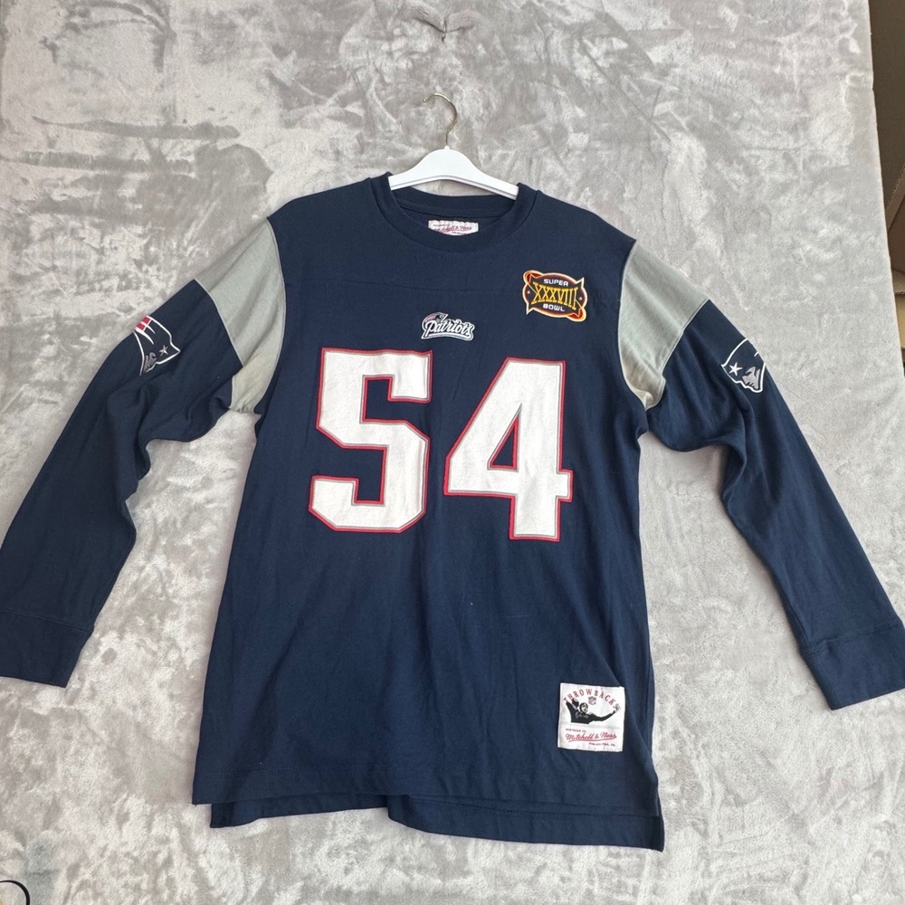 Mitchell & Ness New England Patriots Tedy Bruschi 54 Super Bowl Shirt Mens Large
